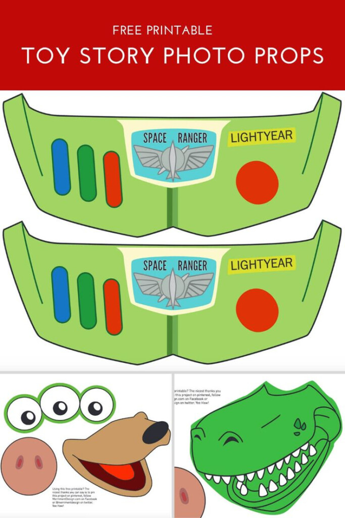 Toy Story Photo Booth Props free Printable PDF Toy Story 