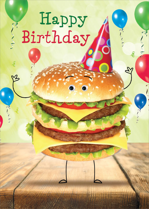 Tracks Publishing Ltd Hamburger Birthday Card GNQ008