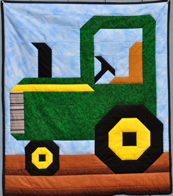 Tractor Quilt Pattern In 3 Sizes PDF By CountedQuilts On Etsy