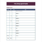 Training Agenda Template 8 Free Word Excel PDF Format Download