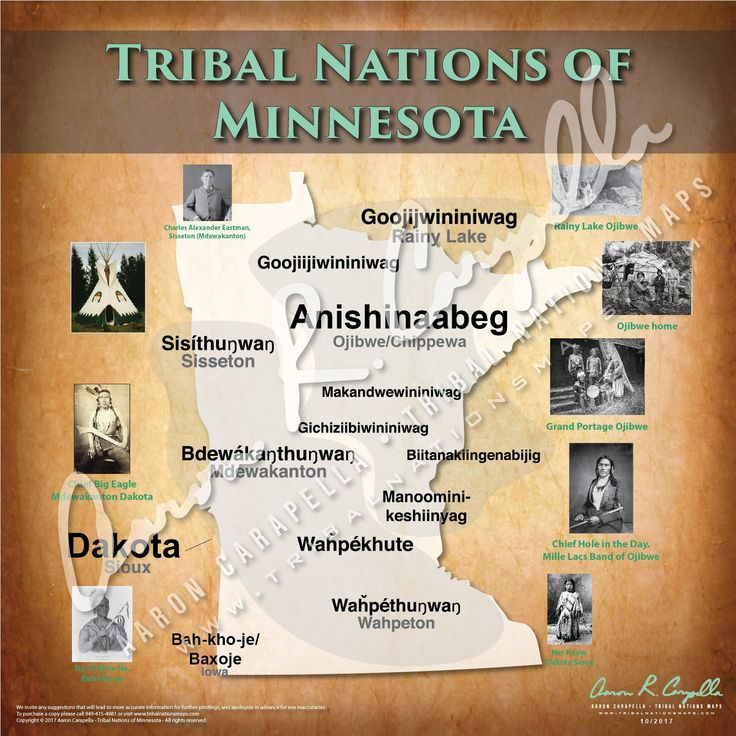 Tribal Nations Of Minnesota Map Native American History Native 
