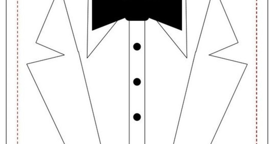 Tuxedo Card Template Oh My Fiesta Wedding 