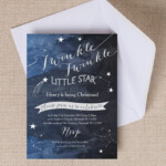 Twinkle Twinkle Little Star Christening Baptism Invitation From 0 80