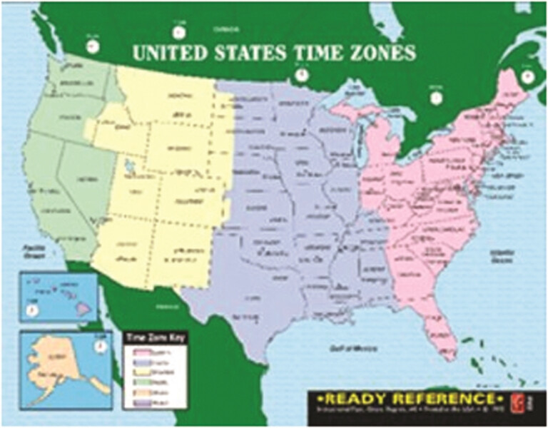 U S World Maps With Time Zones - FreePrintable.me