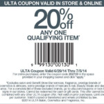 ULTA 20 Off Any One Item Coupon Ulta Coupon Ulta Jcpenney