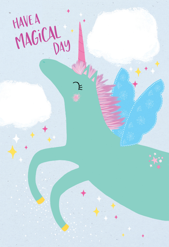 Unicorn Day Birthday Card Free Greetings Island