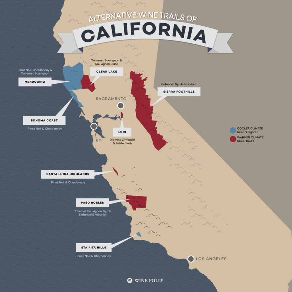 United States Map Of Vineyards Wine Regions California Wine Country 