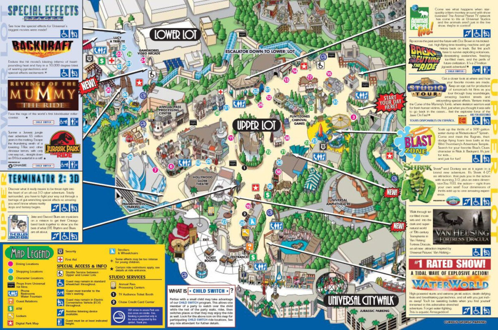 Universal Studios Hollywood California Map With Cities Universal 