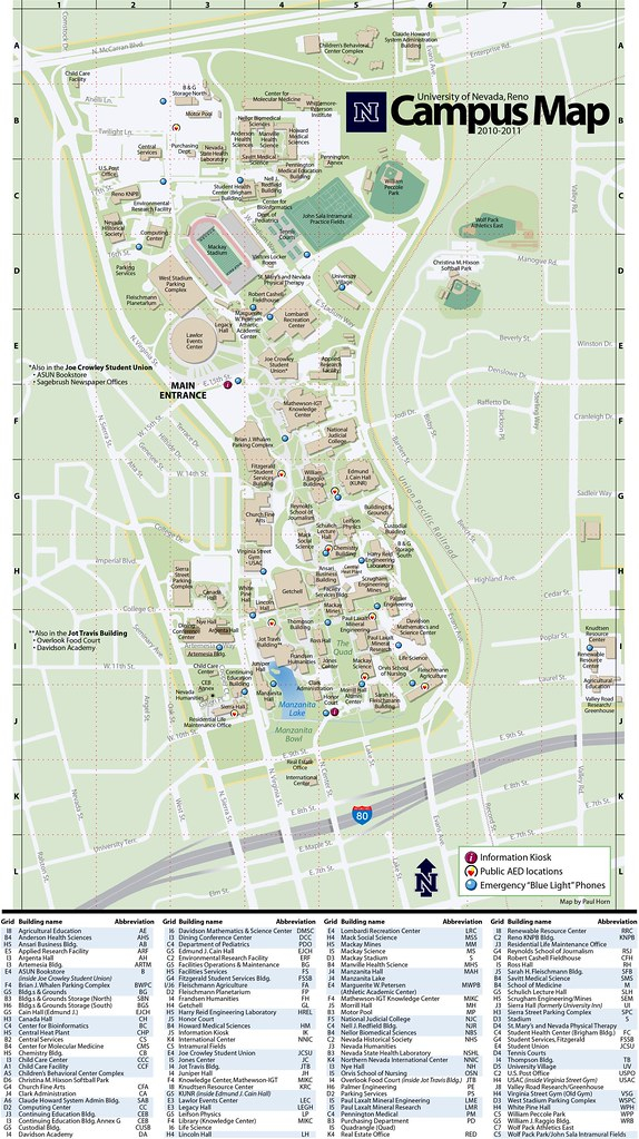 UNR Campus Map 2010 11 Traditional style Version Of The Of Flickr