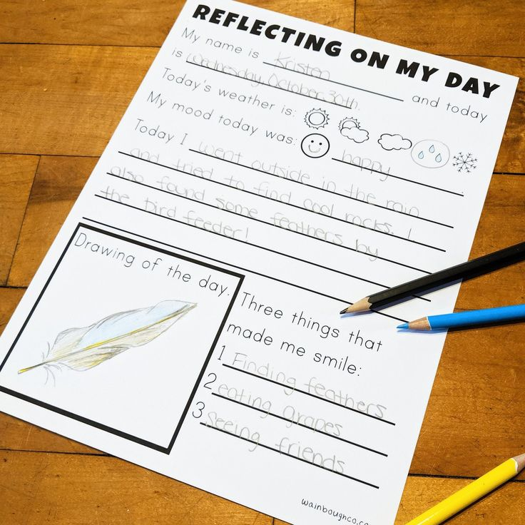 Use Our New Reflections Activity Printable To Help Your Kids Journal 