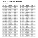 Utah Jazz Schedule Printable That Are Hilaire Tristan Website