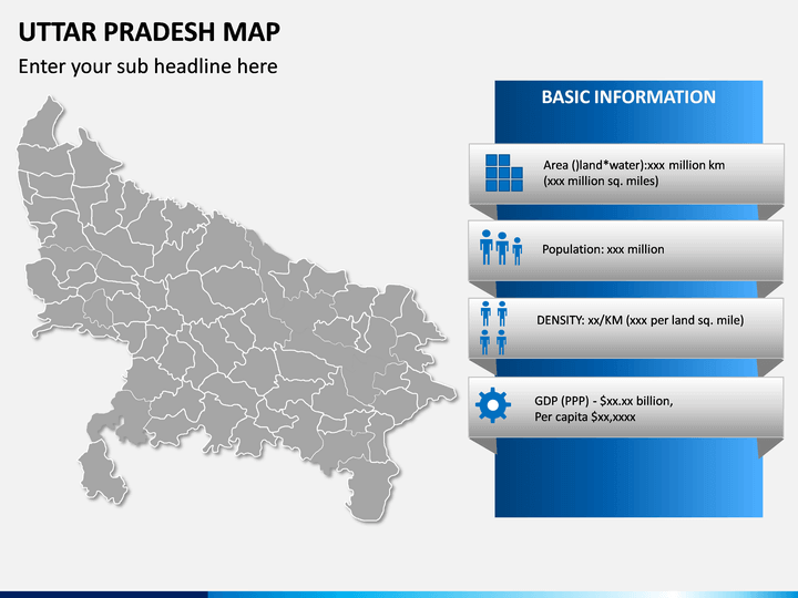 Uttar Pradesh UP Map PowerPoint PPT Slides SketchBubble