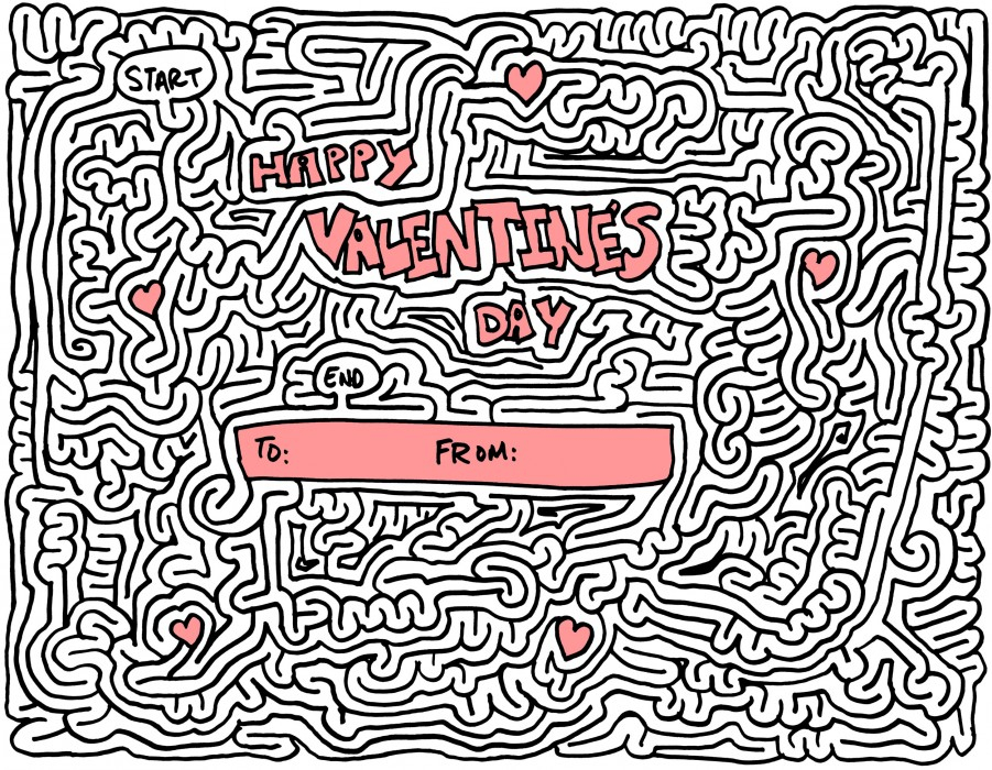 Valentines Mazes Best Coloring Pages For Kids