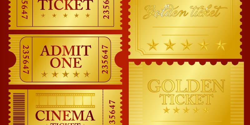 Vector Golden Ticket Design Elements Bypeople