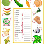 Vegetables Worksheet For Kindergarten Worksheet For Kindergarten