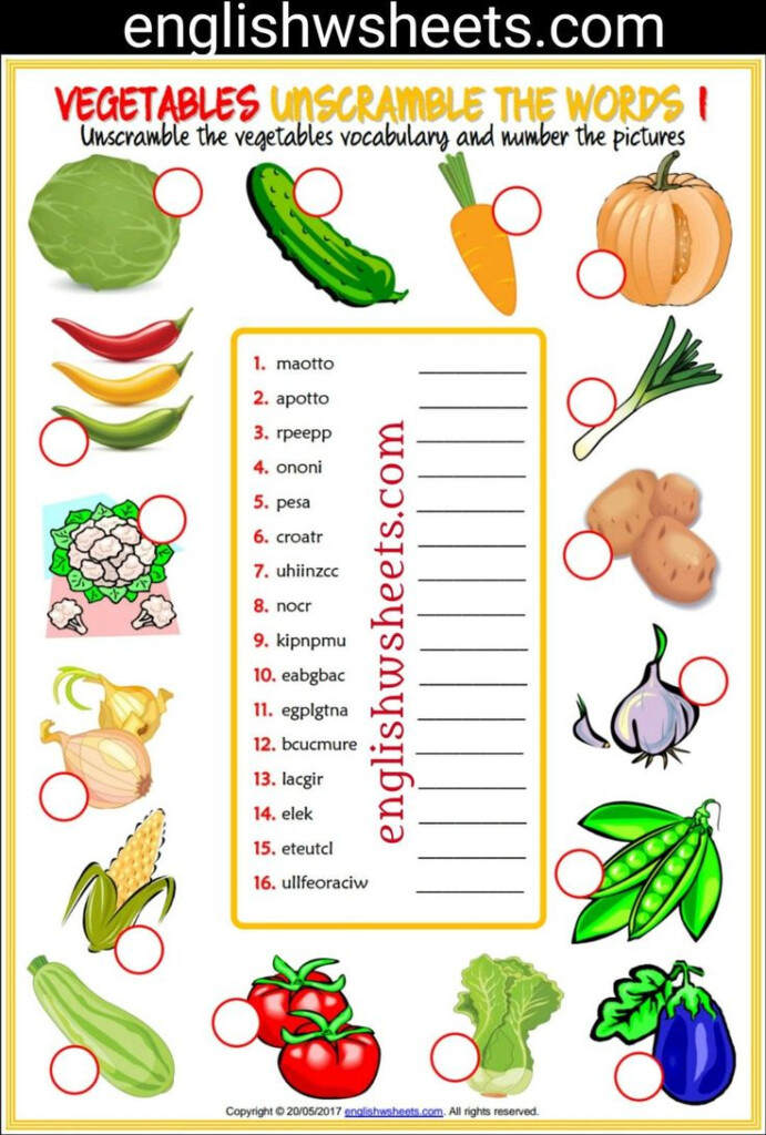 Vegetables Worksheet For Kindergarten Worksheet For Kindergarten 