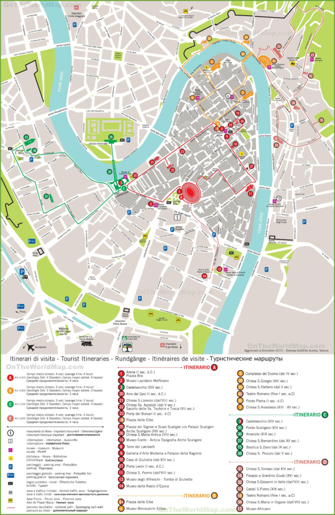 Verona Tourist Attractions Map