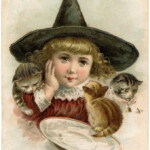 Vintage Halloween Clip Art Precious Little Witch The Graphics Fairy