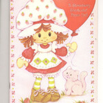 Vintage Strawberry Shortcake Birthday Paper Doll Card By Vintage4U