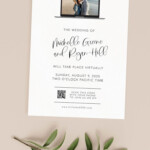 Virtual Wedding Invitation Template Printable Virtual Invite Etsy In