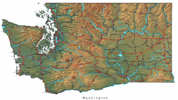 Washington Map Online Maps Of Washington State