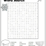 Weather Vocabulary Word Search Monster Word Search