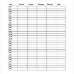 Weekly Activity Schedule Template 8 Free Sample Example Format