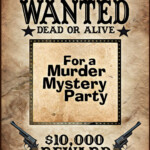 WESTERN Murder Mystery PARTY Game Download Printable PDF Etsy