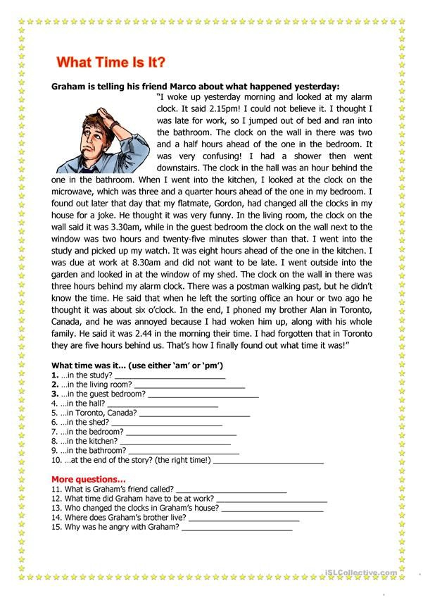 What Time Is It Worksheet Free ESL Printable Worksheets Made By