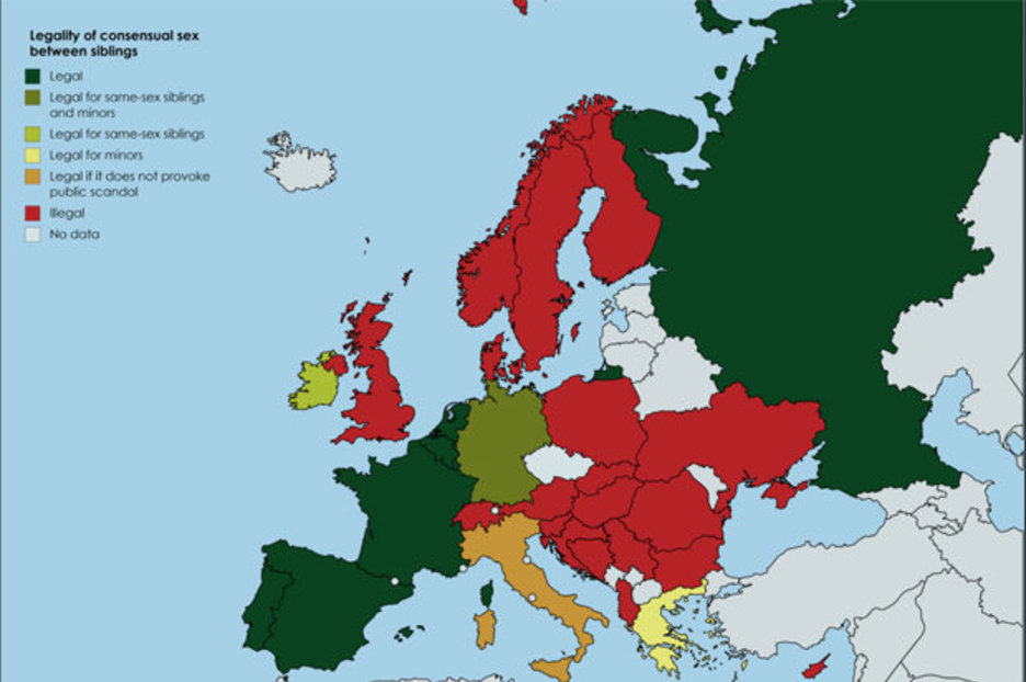 Where Is Incest Legal In Europe Map Shows Countries Where Family 