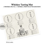 Whiskey Tasting Mat For Flight Of 5 Whiskey Tasting Party Whiskey