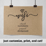 Wifi Password Printable Template Wifi Password Sign Print PDF