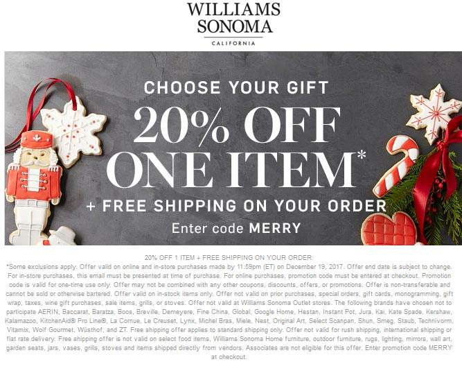 Williams Sonoma July 2022 Coupons And Promo Codes 