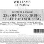 Williams Sonoma June 2022 Coupons And Promo Codes