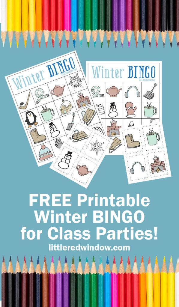 Winter BINGO Free Printable Little Red Window