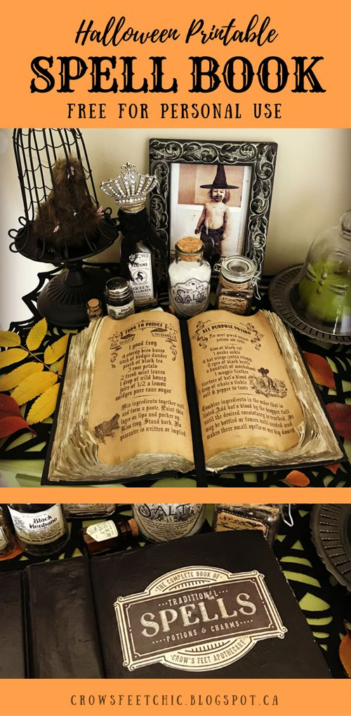 Witches Spell Book 2017 Free Printable Halloween Spell Book 