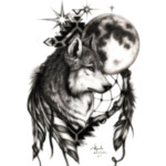 Wolf With Dream Catcher Digital Print By Alejandro Jake Absolutearts