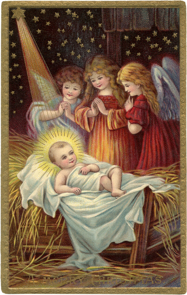 Wonderful Christmas Baby Jesus Image The Graphics Fairy