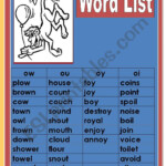 Word List Ow Ou Oy Oi ESL Worksheet By Miesies Muis