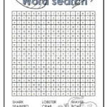 Word Search For Kids Under The Sea Worksheets 99Worksheets