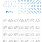 Worksheet On Number 40 Number Forty Writing Tracing Counting