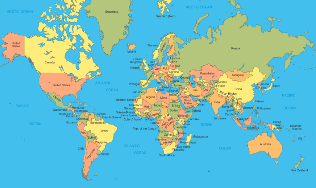 World Political Map Mapsof