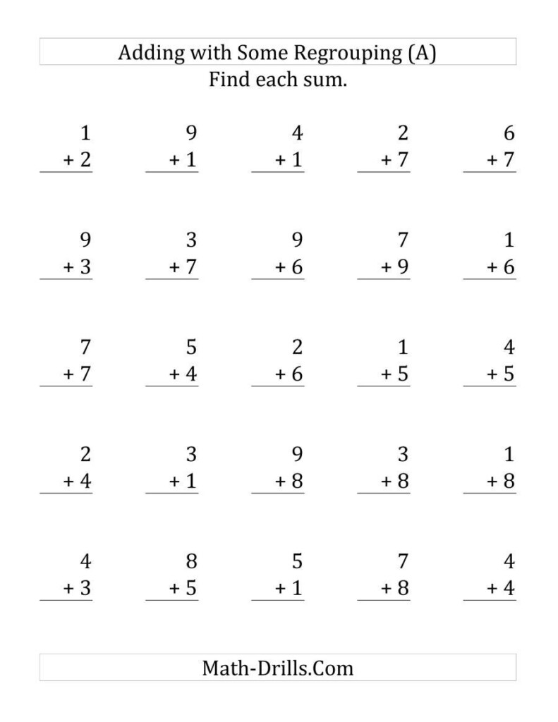 Www math drills Addition Worksheets Worksheet Hero