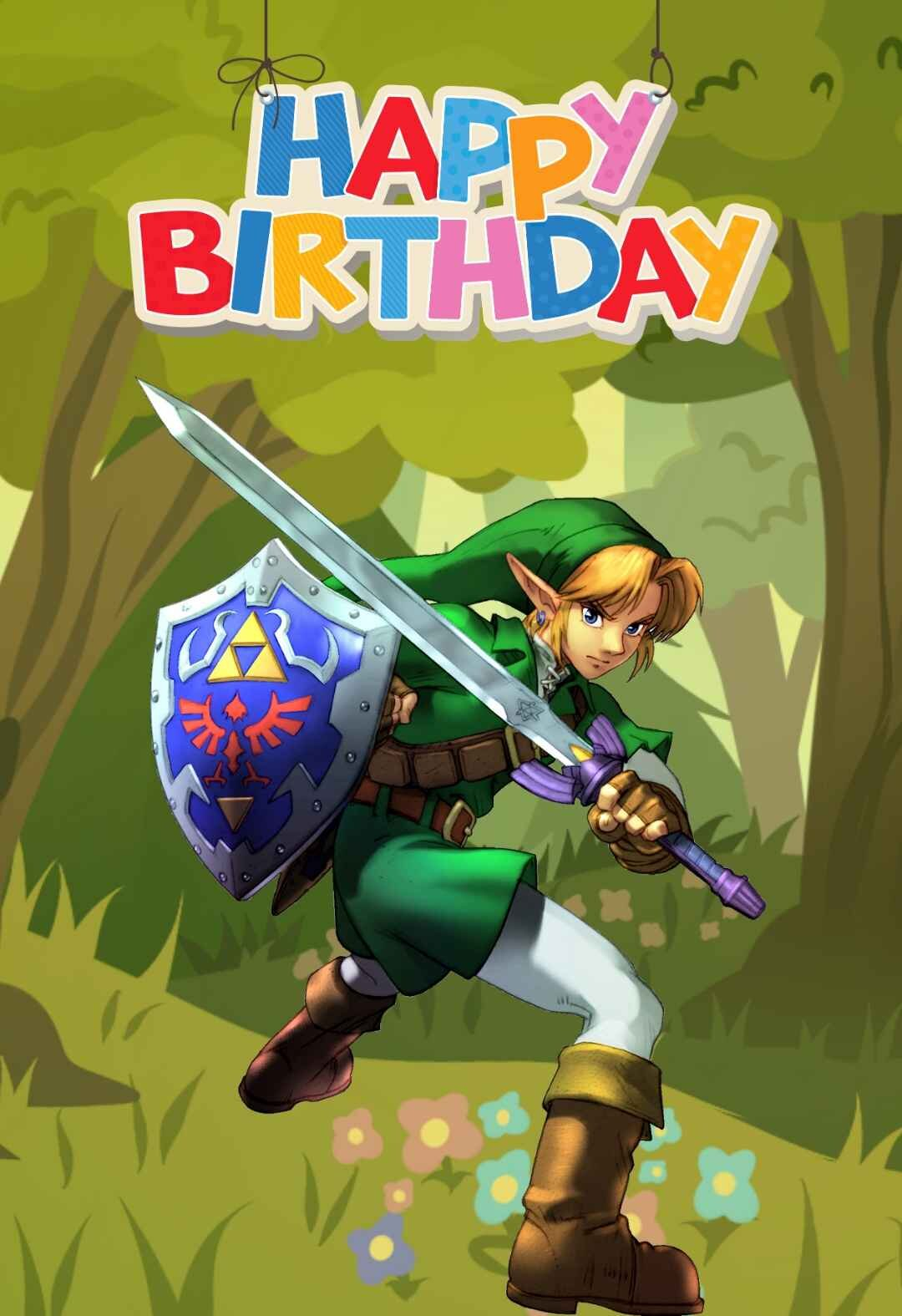 Zelda Printable Birthday Cards PRINTBIRTHDAY CARDS