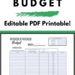 Zero Based Budget Template Editable PDF Printable This Zero Based